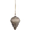 Clayre & Eef 6GL4538L Adornos para el árbol de Navidad Ø 15x20 cm plata