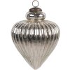 Clayre & Eef 6GL4539M Adornos para el árbol de Navidad Ø 12x17 cm plata