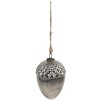 Clayre & Eef 6GL4540L Adorno de Navidad plateado Ø 10x15 cm