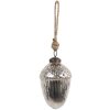 Clayre & Eef 6GL4540M Adornos para el árbol de Navidad Ø 7x10 cm plata