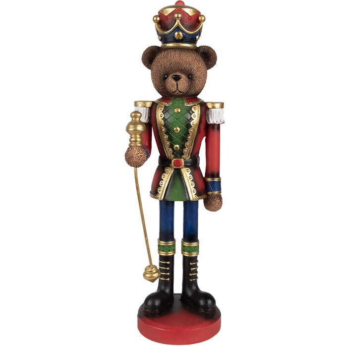 Clayre & Eef 6PR4333 Decoración Oso Soldado 10x9x31 cm