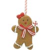 Clayre & Eef 6PR4338 Colgante decorativo Hombre de jengibre 8x1x10 cm