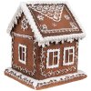 Clayre & Eef 6PR4346 Decoración LED casa de jengibre 13x13x15 cm 3xAAA