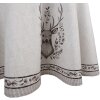 Clayre & Eef GTW07 Mantel Motivo Ciervo Beige Ø 170 cm