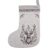 Clayre & Eef GTW203 Medias de Navidad Algodón Beige Marrón 30x1x40 cm