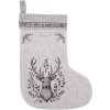 Clayre & Eef GTW203 Medias de Navidad Algodón Beige Marrón 30x1x40 cm