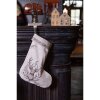 Clayre & Eef GTW203 Medias de Navidad Algodón Beige Marrón 30x1x40 cm