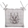 Clayre & Eef GTW29 Cojín para silla con espuma motivo ciervo 40x40x4 cm
