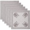 Clayre & Eef GTW43 Juego de servilletas 6 piezas 40x40 cm Beige Marrón