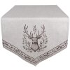 Clayre & Eef GTW65 Camino de Mesa diseño ciervo 50x160 cm Beige