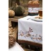 Clayre & Eef LFJ64 Traves de Mesa Champiñones Beige Marrón 50x140 cm