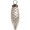 Clayre & Eef 6GL4541S Adornos para el árbol de Navidad Ø 4x10 cm plata