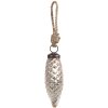 Clayre & Eef 6GL4541S Adornos para el árbol de Navidad Ø 4x10 cm plata