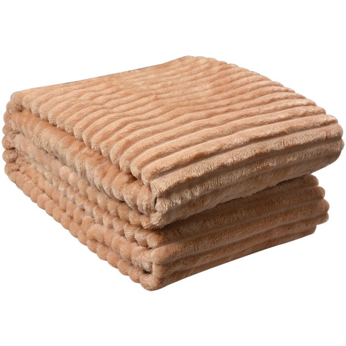Clayre & Eef KT060.158BE Plaid Beige 180x200 cm