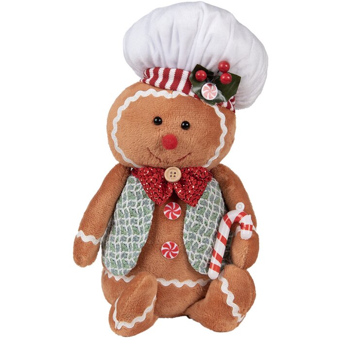 Clayre & Eef 65583 Decoración hombre de jengibre 19x14x35 cm