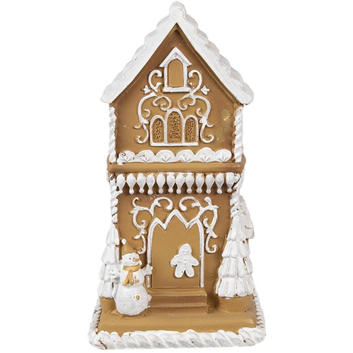 Clayre & Eef 6PR4193 Decoración Casa con LED Marrón Blanco 8x8x15 cm