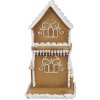 Clayre & Eef 6PR4193 Decoración Casa con LED Marrón Blanco 8x8x15 cm