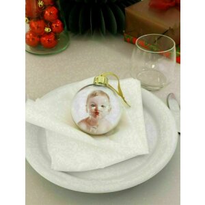 Deknudt S66FJ5 Adorno navideño de purpurina dorada...