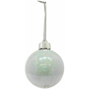 Deknudt S66FJ6 Adorno navideño para fotos color plata purpurina