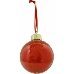 Deknudt S66FJ7 Adorno navideño color rojo purpurina para insertar en fotos