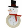 Deknudt S66FK2 Decoración navideña muñeco de nieve de madera naturaleza