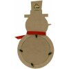Deknudt S66FK2 Decoración navideña muñeco de nieve de madera naturaleza
