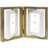 Deknudt S67UE1 Marco triple madera flotante 2 fotos combinación blanco marrón 10x15 cm