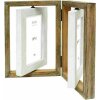 Deknudt S67UE1 Marco triple madera flotante 2 fotos combinación blanco marrón 10x15 cm