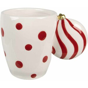Clayre & Eef 6CEMU0162R Taza con asa de adorno...