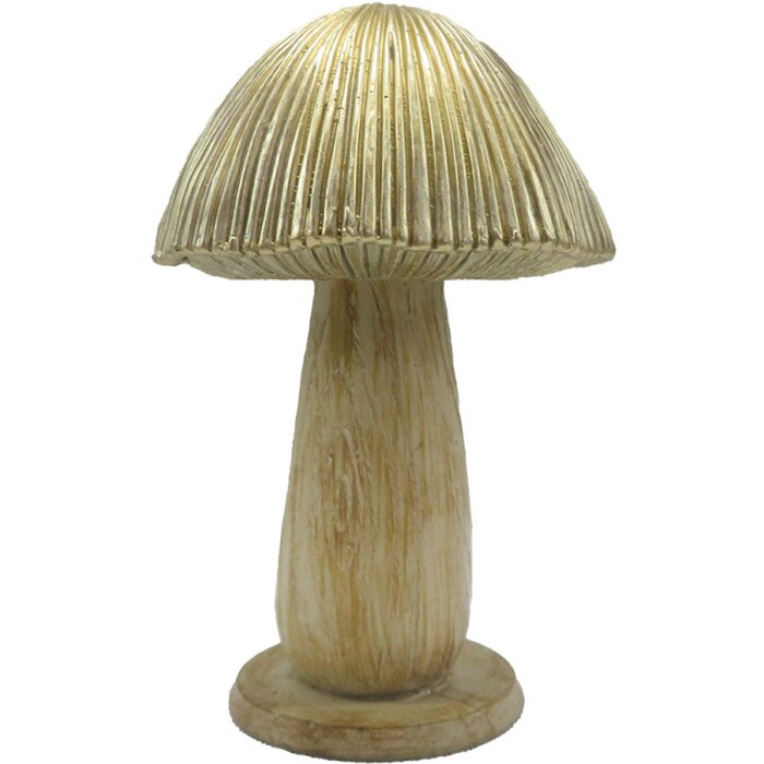 Clayre & Eef 6PR4158 Decoración Champiñón Marrón Ø 9x14 cm
