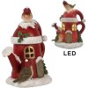 Clayre & Eef 6PR4174 LED decoración pájaros sobre regadera 13x10x16 cm