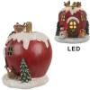 Clayre & Eef 6PR4175 Decoración navideña casa con luz LED 12x11x13 cm