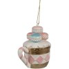 Clayre & Eef 6PR4209 Taza pastelera colgante con macarons 6x4x7 cm