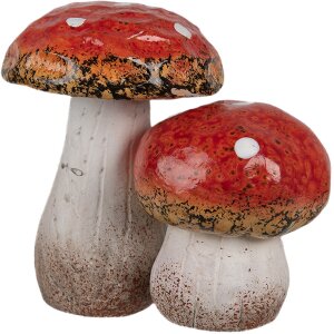 Clayre & Eef 6CE1757 Decoración Champiñón Ø 5x7 cm