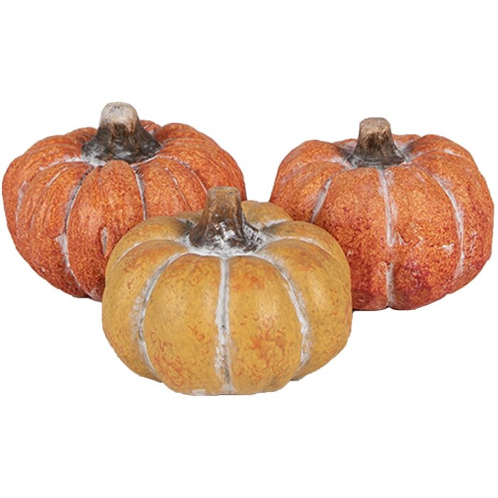 Clayre & Eef 6CE1781 Decoración Calabaza Set 3 18x7x4 cm