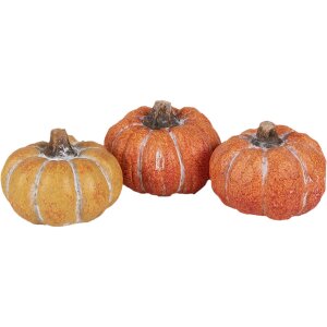 Clayre & Eef 6CE1781 Decoración Calabaza Set 3 18x7x4 cm