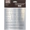 Goldbuch plata letras adhesivas 17x22 cm 2 hojas 2,5 cm alto