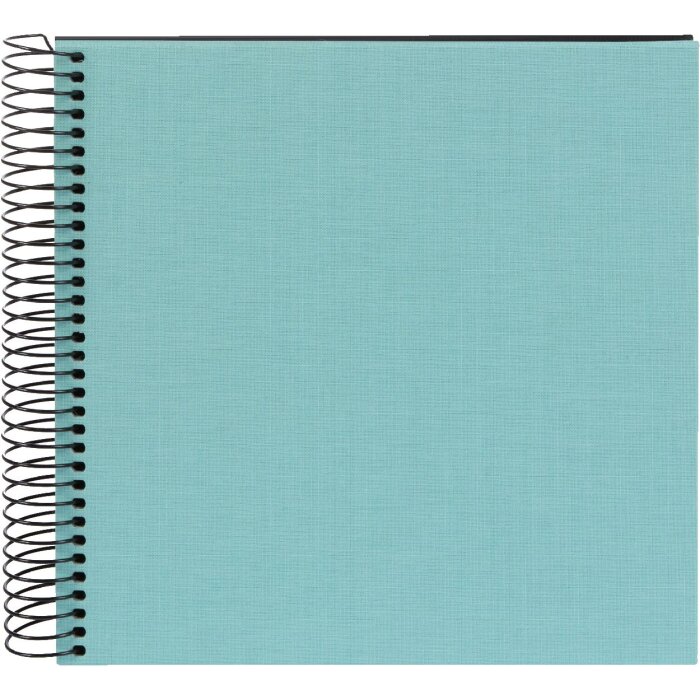 Goldbuch álbum espiral Bella Vista Aqua 20x20 cm 40 páginas lino negro
