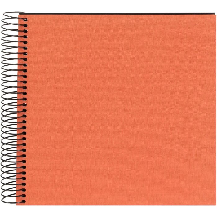 Álbum espiral Goldbuch Bella Vista salmón 20x20 cm 40 páginas lino