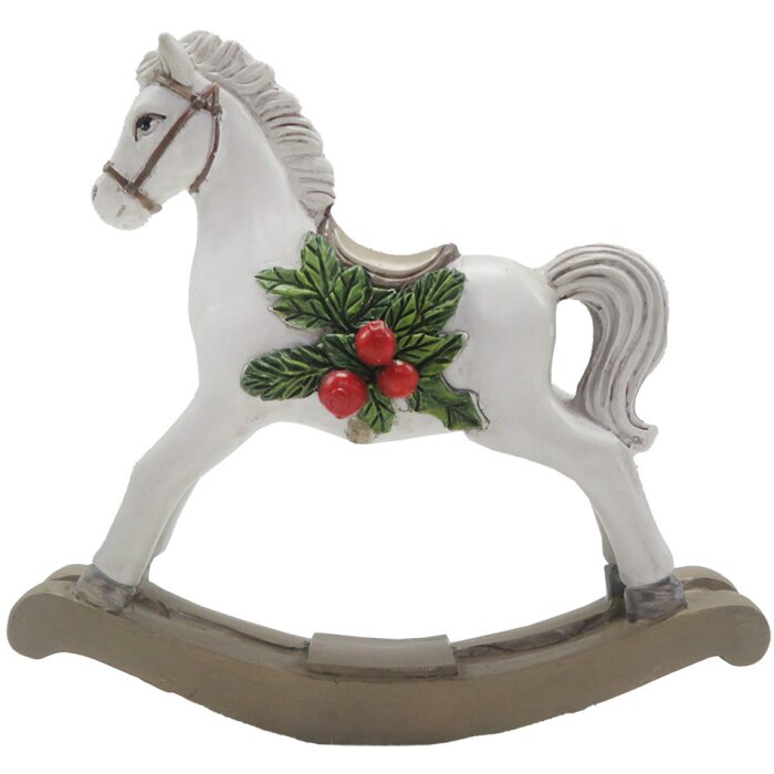 Clayre & Eef 6PR4172 Decoración Caballo Balancín 11x4x11 cm