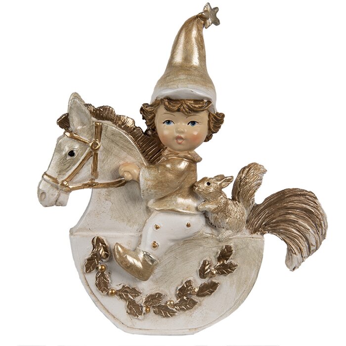 Clayre & Eef 6PR4231 Decoración gnomo 10x3x11 cm