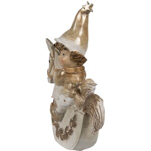 Clayre & Eef 6PR4231 Decoración gnomo 10x3x11 cm