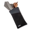 Bolsa de neopreno para gafas Carson con paño de microfibra negro gris