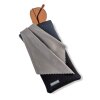 Bolsa de neopreno para gafas Carson con paño de microfibra negro gris