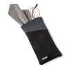 Bolsa de neopreno para gafas Carson con paño de microfibra negro gris
