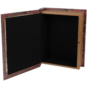Clayre & Eef 65696 Juego de 3 cajas de madera marrón beige 27x22x7 cm