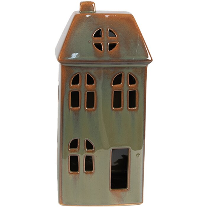 Clayre & Eef 6CE1797 Decoración Casa LED Verde Porcelana 7x6x15 cm