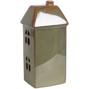 Clayre & Eef 6CE1797 Decoración Casa LED Verde Porcelana 7x6x15 cm
