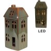 Clayre & Eef 6CE1797 Decoración Casa LED Verde Porcelana 7x6x15 cm
