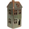 Clayre & Eef 6CE1797 Decoración Casa LED Verde Porcelana 7x6x15 cm